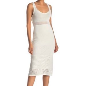 Rachel Roy Perforated Open Back Knit Dress